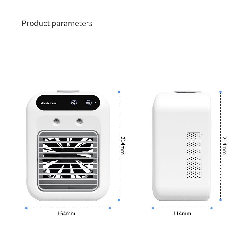 ArcticFlow™ Portable Air Cooler – USB Mini AC with Ice Cooling & Mist Technology