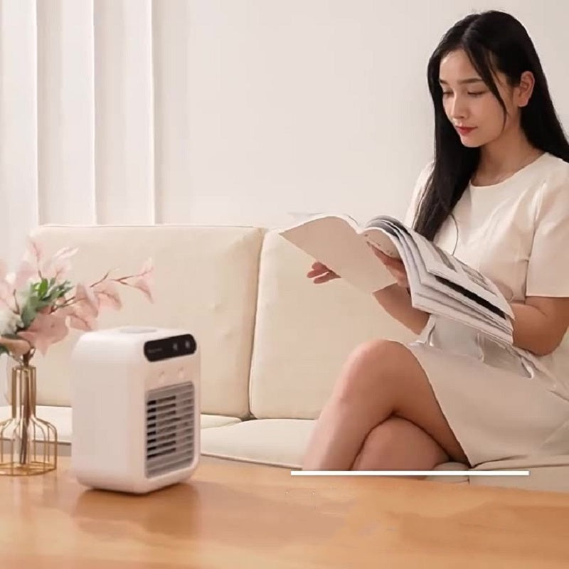 ArcticFlow™ Portable Air Cooler – USB Mini AC with Ice Cooling & Mist Technology