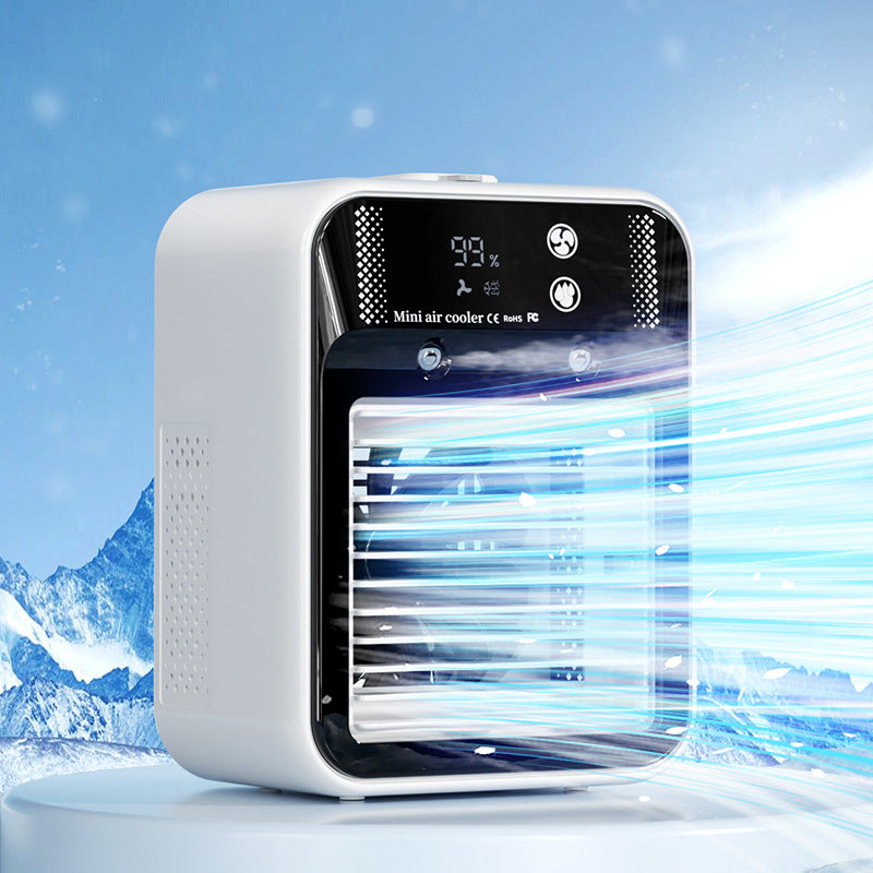 ArcticFlow™ Portable Air Cooler – USB Mini AC with Ice Cooling & Mist Technology