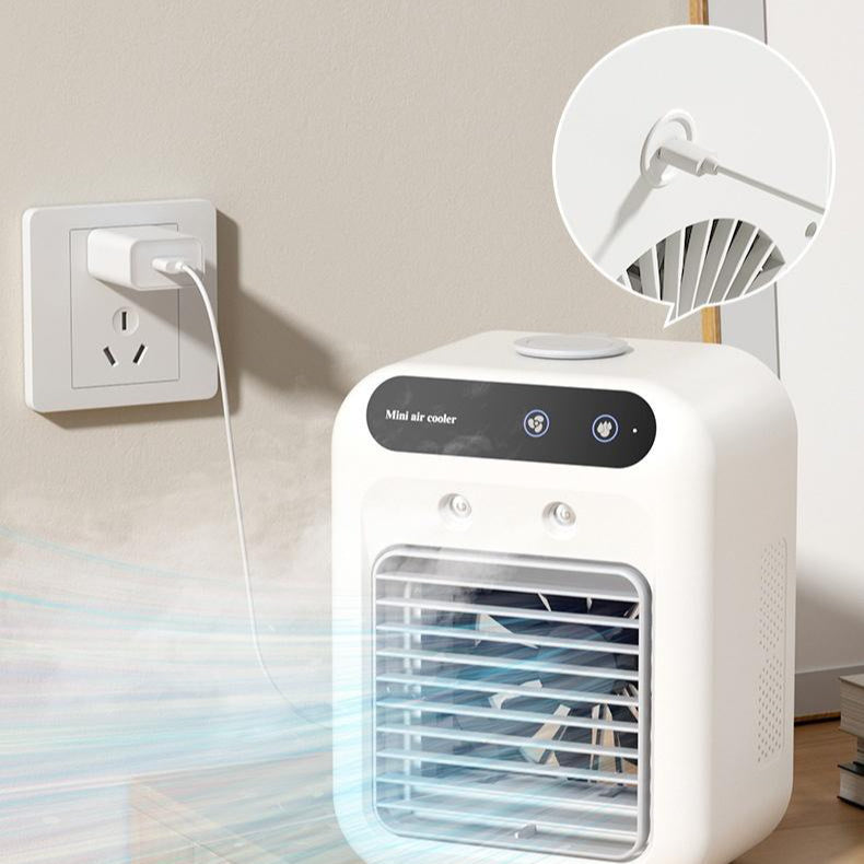 ArcticFlow™ Portable Air Cooler – USB Mini AC with Ice Cooling & Mist Technology